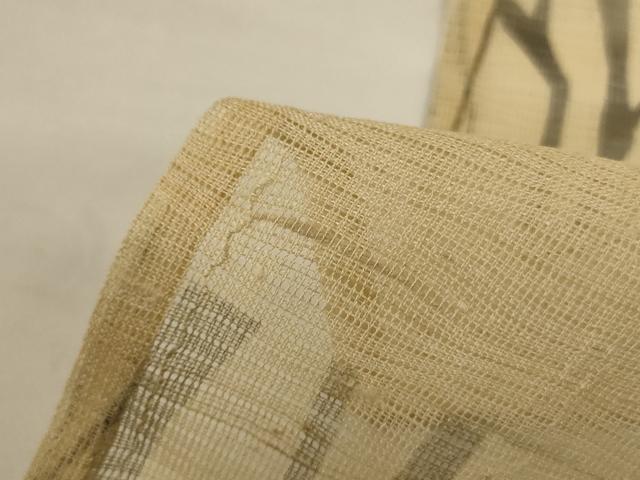 平和屋着物＊夏物　男性　紗紬　幾何学文様　キングサイズ　正絹　逸品　AABI4683jd_7