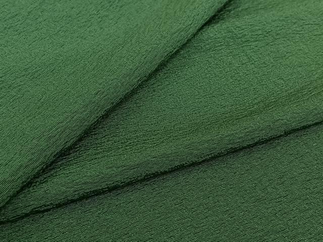 平和屋着物▽上質な色無地　単衣　緑青色　正絹　逸品　AABI5026jh