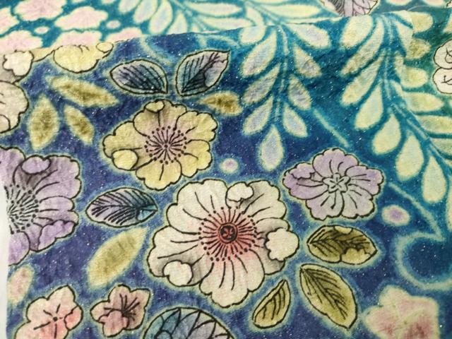平和屋着物●豪華振袖　辻が花　舞花文　暈し染め　金通し地　正絹　逸品　AABI5094ck_6