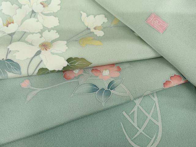 平和屋着物●訪問着　友禅　作家物　飾花文　暈し染め　正絹　逸品　AABI5243cs_8