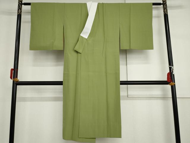 平和屋着物●長襦袢　無双仕立て　色無地　苗色　正絹　逸品　AABI5251cs 11,856円