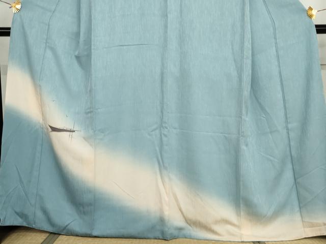 平和屋着物●山崎祥平　訪問着　手描き　舟　カモメ　暈し染め　鈴乃屋扱い　正絹　逸品　AABI5277cs_2