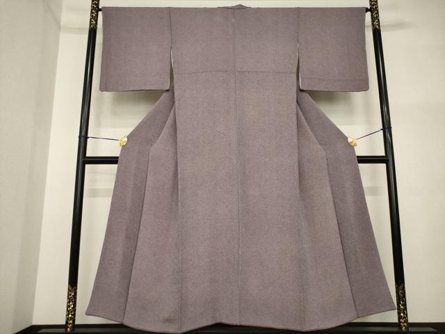 平和屋着物●江戸小紋　鮫小紋柄　鬼しぼ縮緬　正絹　逸品　AABI5306ck_1