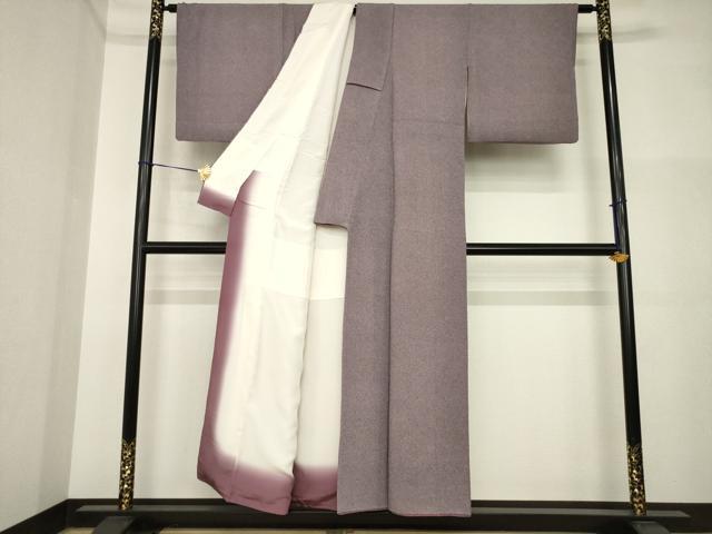 平和屋着物●江戸小紋　鮫小紋柄　鬼しぼ縮緬　正絹　逸品　AABI5306ck_2