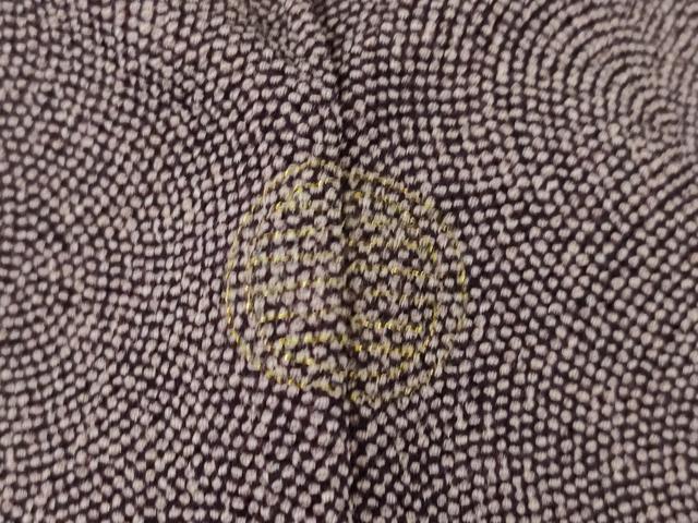 平和屋着物●江戸小紋　鮫小紋柄　鬼しぼ縮緬　正絹　逸品　AABI5306ck_6