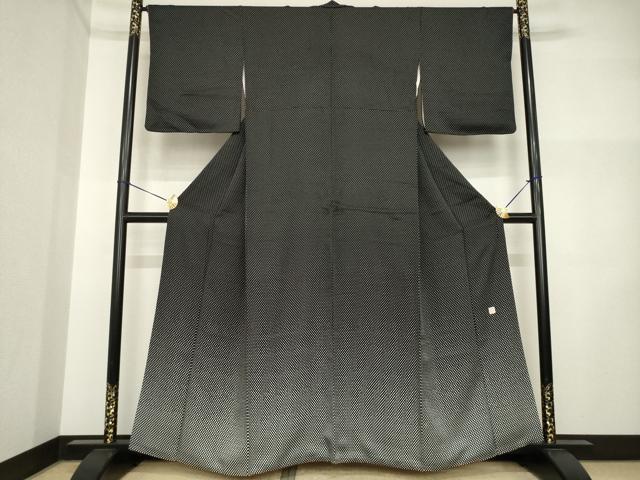 平和屋着物●訪問着　水玉文　黒地　ますいわ屋扱い　正絹　逸品　AABI5335ck