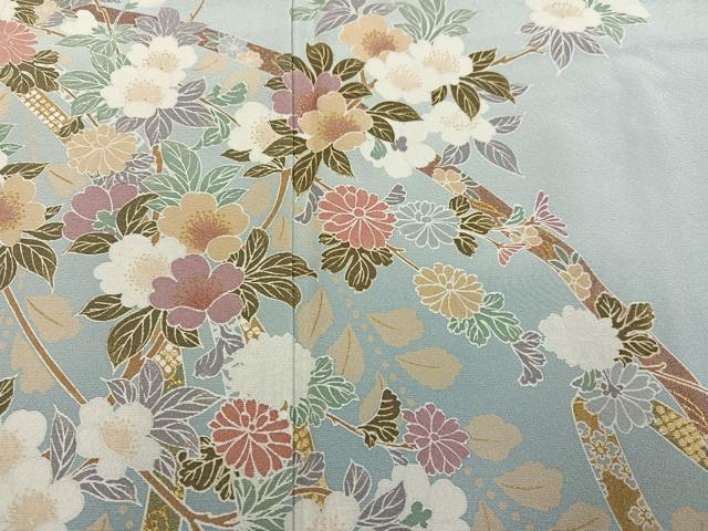 平和屋着物●訪問着　枝花文　暈し染め　金彩　正絹　逸品　未使用　AABI6266ph_3