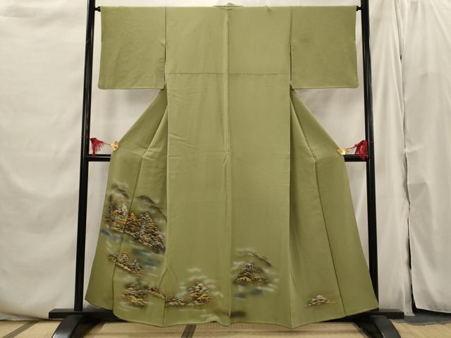 平和屋着物■豪華色留袖　風景文　金銀彩　正絹　逸品　AABI6382st