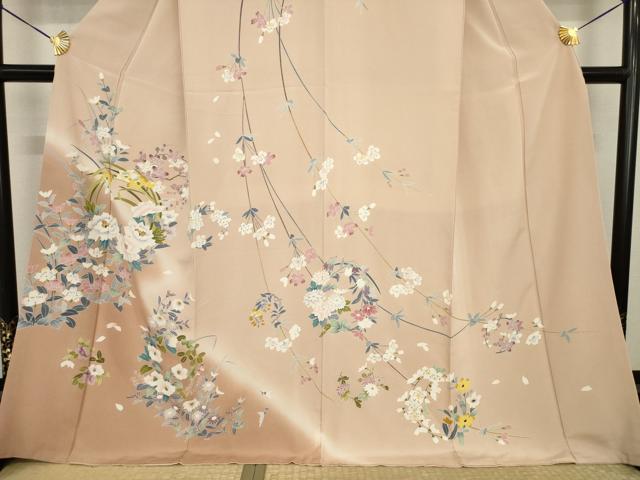 平和屋着物●訪問着　友禅　花丸文　暈し染め　正絹　逸品　AABI6869ck_2