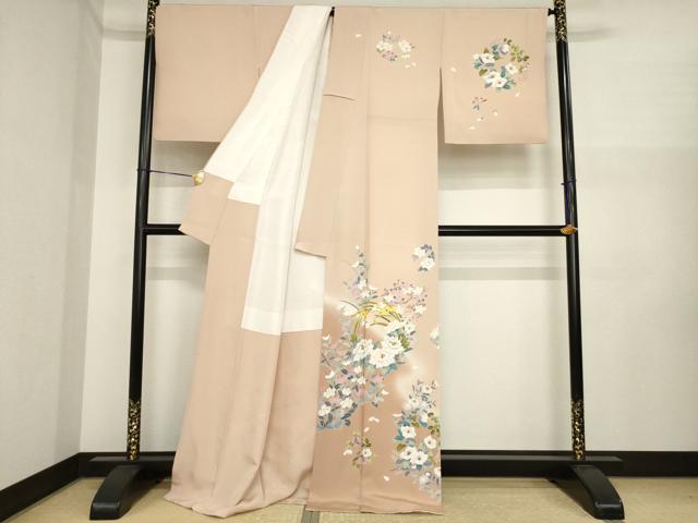 平和屋着物●訪問着　友禅　花丸文　暈し染め　正絹　逸品　AABI6869ck_1