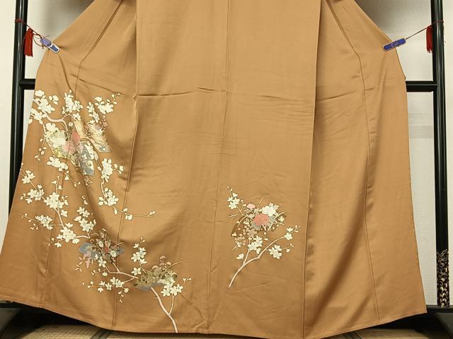 平和屋着物▽訪問着　単衣　地紙花文　金彩　正絹　逸品　AABI6969jh_2