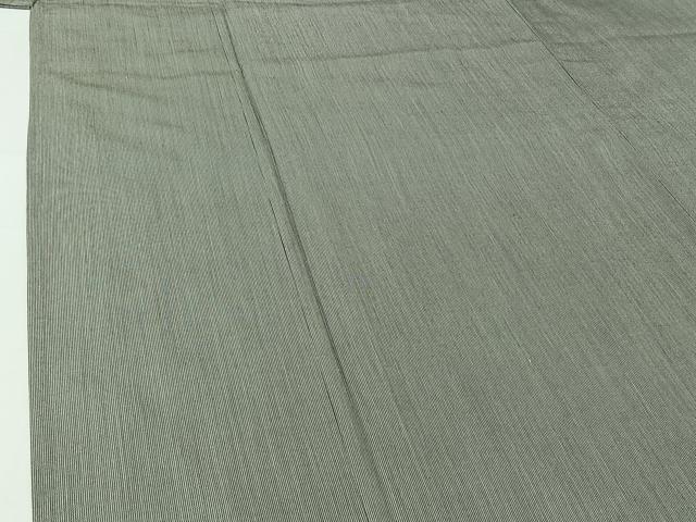平和屋着物▽男性　紬　単衣　アンサンブル　縞　キングサイズ　正絹　逸品　AABI6989jh_2