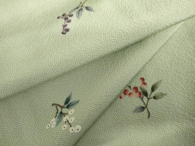 平和屋着物▽江戸小紋　単衣　手描き　南天文　鮫小紋柄　正絹　逸品　AABI7175cs