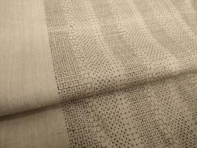 平和屋着物●本場結城紬　重要無形文化財　100亀甲　間道　正絹　逸品　AABI7560ck_4
