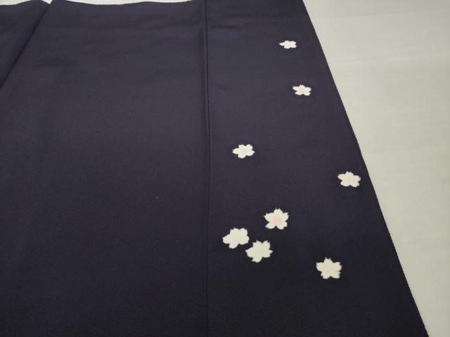 平和屋着物●訪問着　夜桜　暈し染め　銀彩　鬼しぼ縮緬　正絹　逸品　AABI7591ck_7