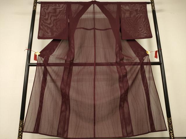 平和屋着物＊夏物　色無地　羅　葡萄茶色　正絹　逸品　AABI7785jd 22,152円