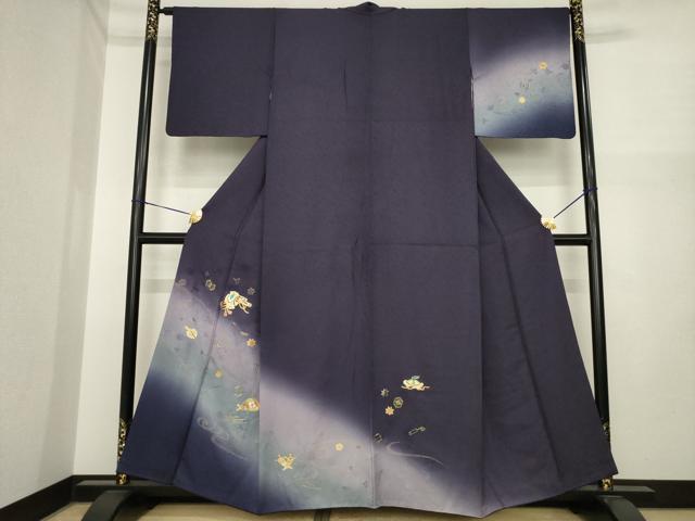 平和屋着物●訪問着　螺鈿　宝尽くし　暈し染め　金糸　正絹　逸品　AABI7941ck