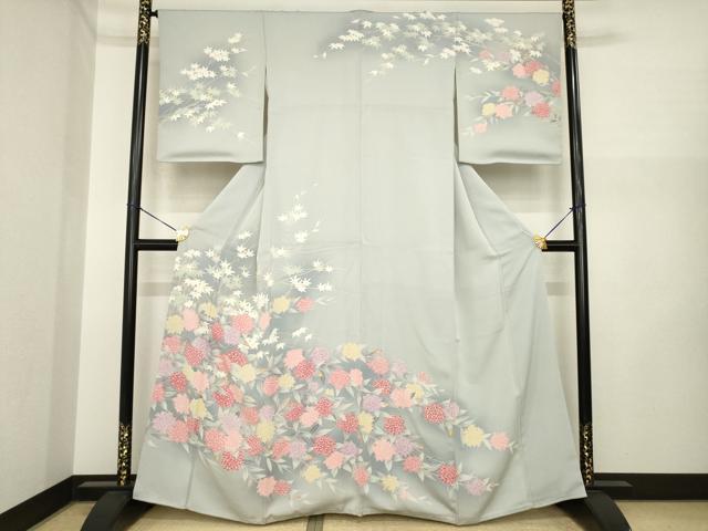 平和屋着物●訪問着　友禅　紫陽花　正絹　逸品　AABI7951ck