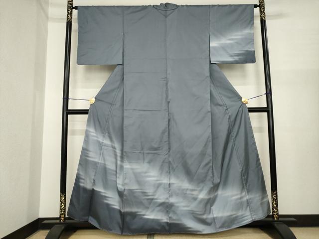 平和屋着物●本場大島紬　染大島　訪問着　霞文　暈し染め　正絹　逸品　未使用　AABI7990ck
