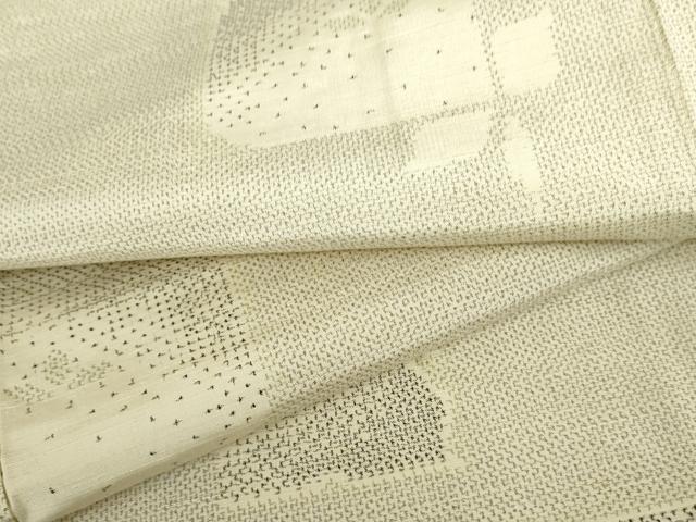 平和屋着物▽上質な紬　単衣　破れ色紙文　正絹　逸品　AABI8030cs 19,500円