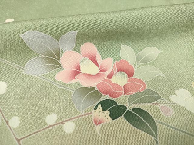 平和屋着物●訪問着　友禅　枝花文　暈し染め　正絹　逸品　AABI8185ck_6