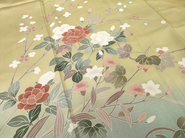 平和屋着物●訪問着　友禅　枝花文　暈し染め　正絹　逸品　未使用　AABI8195ck_3