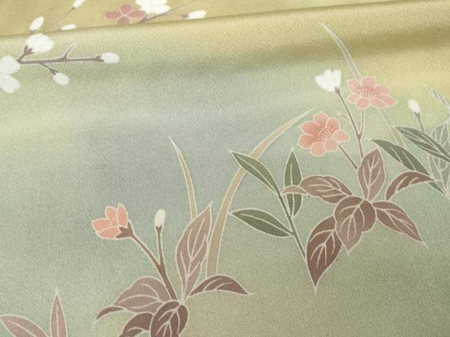 平和屋着物●訪問着　友禅　枝花文　暈し染め　正絹　逸品　未使用　AABI8195ck_6