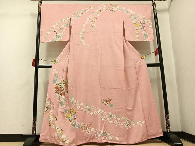 平和屋着物●訪問着　駒刺繍　草花文　金彩　高島屋扱い　正絹　逸品　AABI8555ph 42,250円