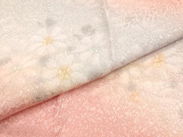 平和屋着物●和装小物　振袖用帯締め・帯揚げ・伊達衿セット　斜縞　花柄　暈し染め　金通し地　撚り房　逸品　未使用　AABI8756ay_6