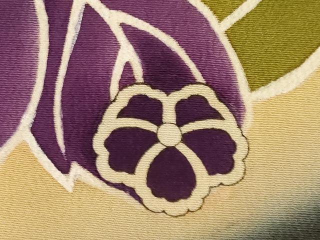 平和屋本店●アンティーク　大正ロマン　振袖　駒刺繍　桐　暈し染め　金彩　正絹　逸品　AABI8856ck_6