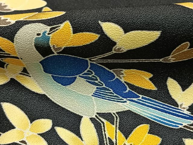 平和屋着物○訪問着 友禅 花鳥文 鈴乃屋扱い 正絹 逸品 AABI9044fy 