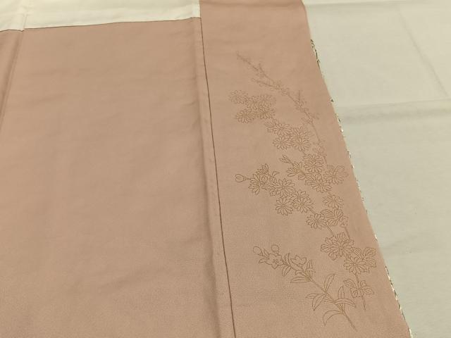 平和屋着物●訪問着　総手刺繍　草花文　金糸　正絹　逸品　AABI9045fy_7