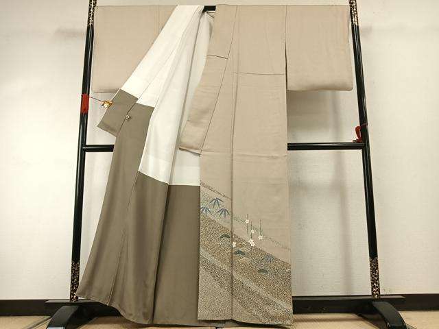 平和屋着物●染色の魔術師　染乃座・大久保玄才　そめのざ玄才　訪問着　松竹梅　金彩　正絹　逸品　AABI9154fy_1
