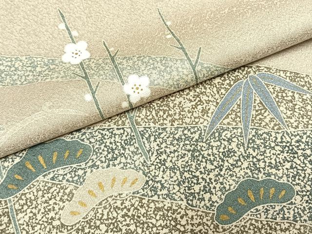 平和屋着物●染色の魔術師　染乃座・大久保玄才　そめのざ玄才　訪問着　松竹梅　金彩　正絹　逸品　AABI9154fy_4