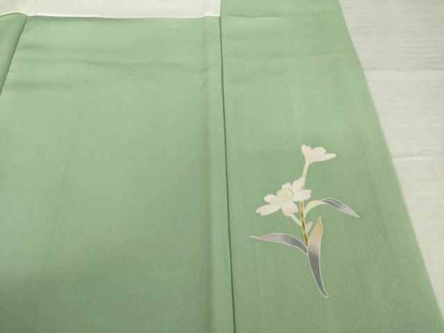平和屋着物●京加賀友禅　百貫石峰 　訪問着　草花文　正絹　逸品　AABI9655ck_7