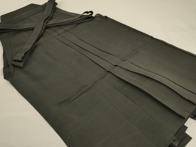 平和屋着物＊夏物　男性　行灯袴　縦絽　縞　正絹　逸品　AABI9970jd
