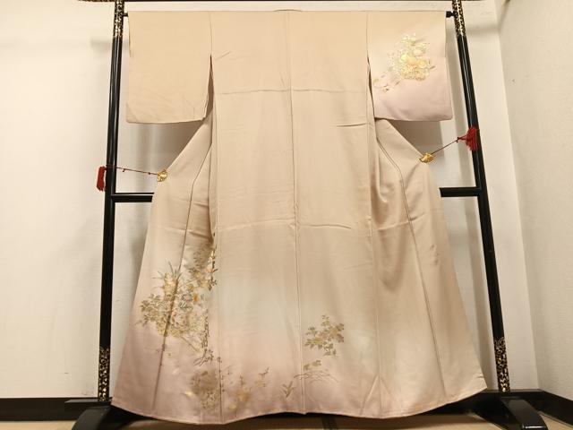 平和屋着物●金彩友禅　卓越技能者・名工・和田光正　訪問着　花車文　暈し染め　金銀彩　正絹　逸品　AABJ0142ph