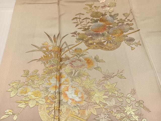 平和屋着物●金彩友禅　卓越技能者・名工・和田光正　訪問着　花車文　暈し染め　金銀彩　正絹　逸品　AABJ0142ph_3