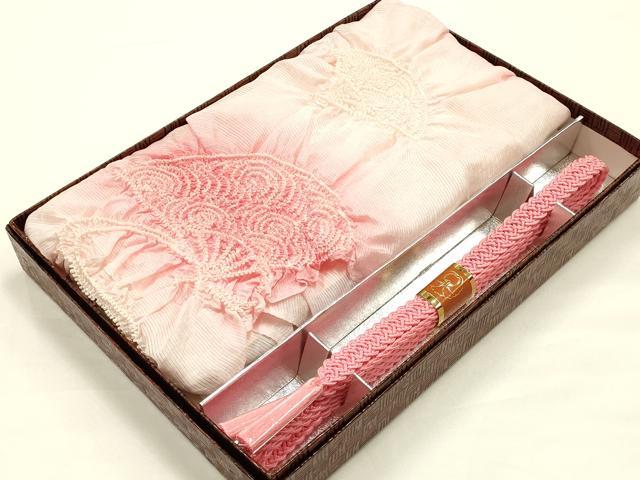 平和屋着物＊夏物　和装小物　帯締め・帯揚げセット　平組　レース組　柄絞り　舞扇　暈し染め　逸品　未使用　AABJ1011ay