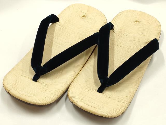 平和屋着物●男性　和装小物　雪駄　畳表　本革底　逸品　未使用　AABJ1025ay