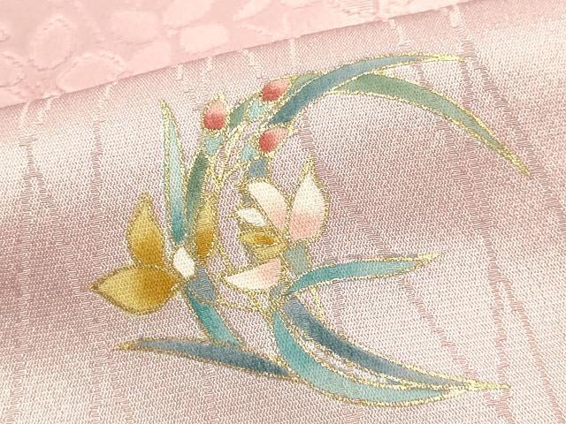 平和屋本店●和装小物　帯締め・帯揚げセット　高麗組 綾出し　草花文　蛍暈し　金糸　金彩　逸品　未使用　AABJ1116ay_6