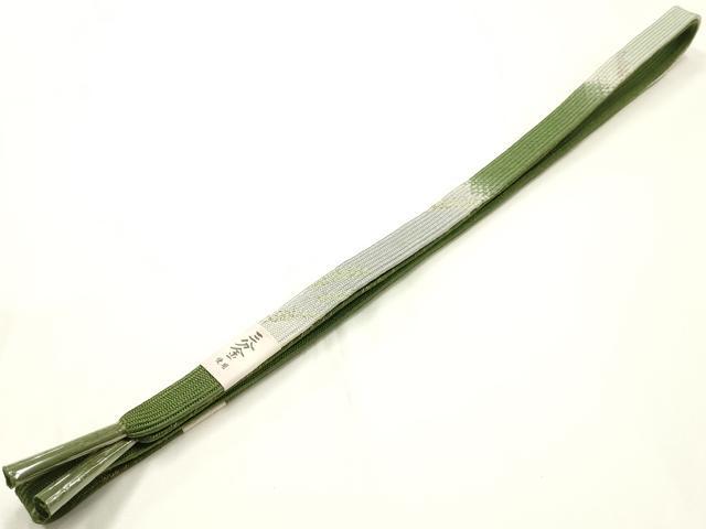 平和屋本店●和装小物　帯締め・帯揚げセット　高麗組 綾出し　霞文　箔散らし　三分金糸　金銀彩　逸品　未使用　AABJ1133ay_1