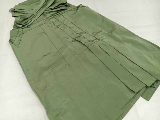 平和屋着物●男性　馬乗り袴　色無地　柳茶色　正絹　逸品　AABJ1248ph 30,420円