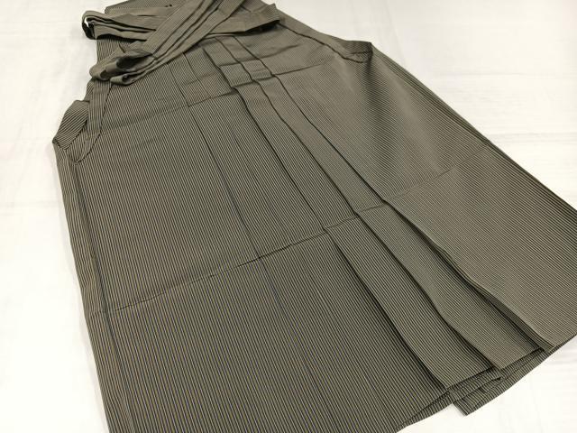 平和屋着物●男性　行灯袴　縞　正絹　逸品　AABJ1249ph