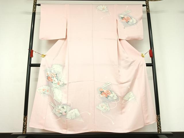 平和屋着物▽訪問着　単衣　刺繍　扇面花文　暈し染め　正絹　逸品　AABJ1568jh 27,885円