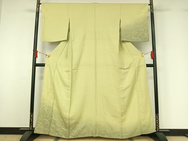 平和屋着物▽訪問着　単衣　刺繍　薄文　暈し染め　金糸　銀彩　正絹　逸品　AABJ1638jh 35,490円