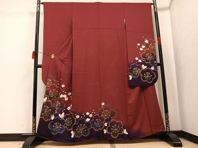 平和屋着物●豪華振袖　舞桜文　暈し染め　金彩　正絹　逸品　AABJ2921ph 33,800円
