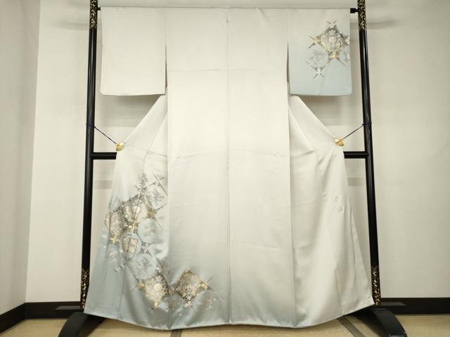 平和屋着物●金彩友禅　卓越技能者・名工・和田光正　訪問着　花天井文　暈し染め　金銀彩　正絹　逸品　AABJ3141ck