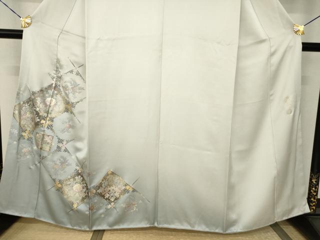 平和屋着物●金彩友禅　卓越技能者・名工・和田光正　訪問着　花天井文　暈し染め　金銀彩　正絹　逸品　AABJ3141ck_2