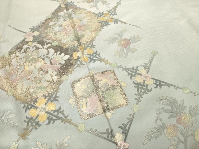 平和屋着物●金彩友禅　卓越技能者・名工・和田光正　訪問着　花天井文　暈し染め　金銀彩　正絹　逸品　AABJ3141ck_3